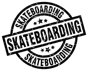 skateboarding round grunge black stamp