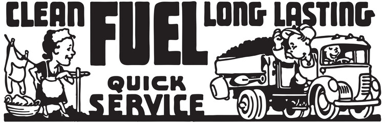 Fuel Quick Service - Retro Ad Art Banner