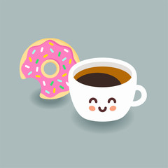 Coffee and donut