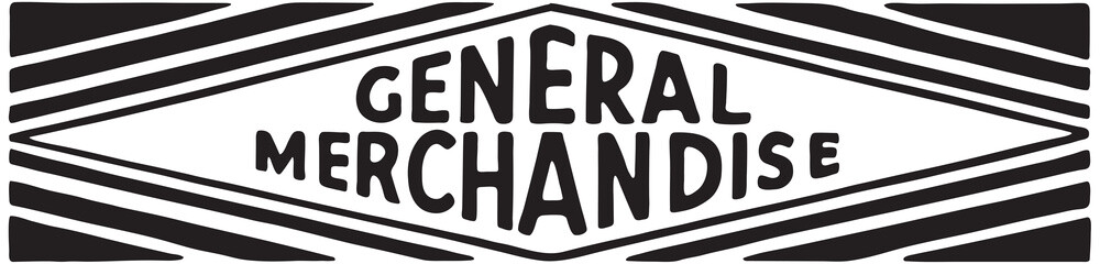 General Merchandise - Retro Ad Art Banner