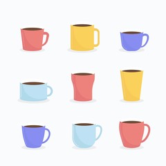 FLAT COFFEE CUP VECTOR