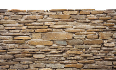 wall of stone isolated on white background