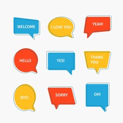 FLAT DESIGN SPEECH BUBBLE