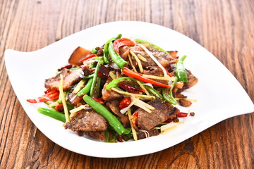 salad with meat and vegetables