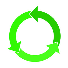 Recycle sign, Circle arrows infographic template pie charts.