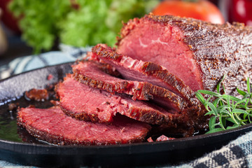 Slices of roast beef