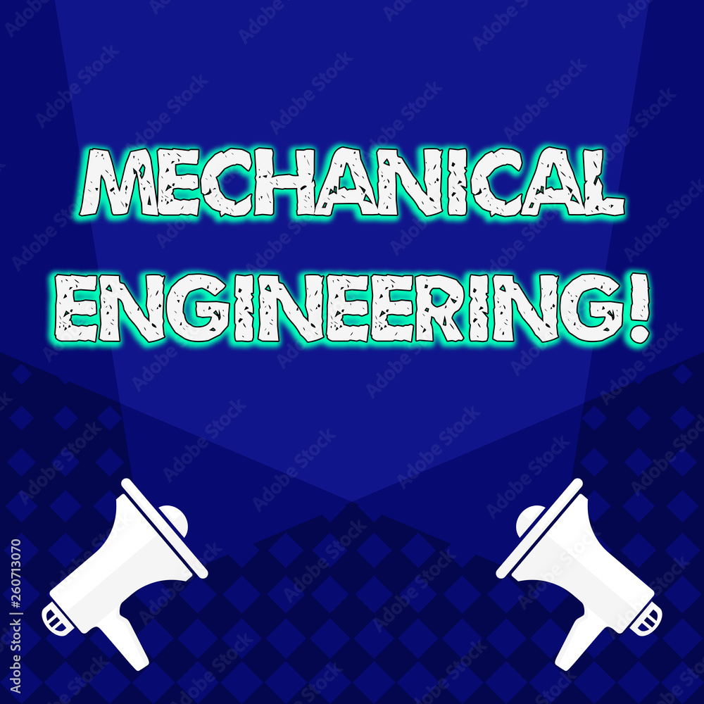 Poster writing note showing mechanical engineering. business concept for concerned with industrial applicat