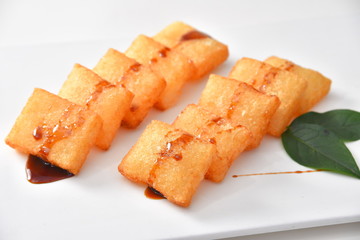pancakes with red caviar