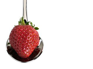 Strawberry in spoon