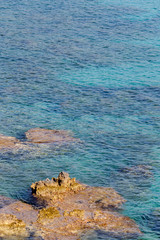 Background. Texture of the water surface and cliffs