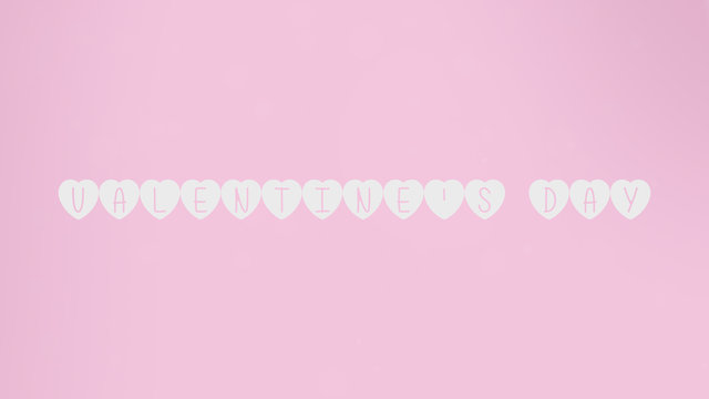 Happy Valentine's Day The incription is inside little cute white hearts.