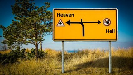 Street Sign Heaven versus Hell