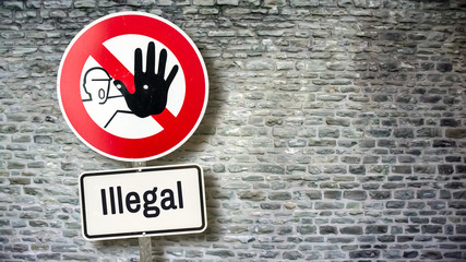 Street Sign Legal versus Illegal