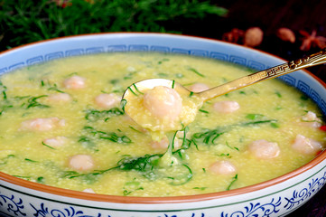 soup with meat and vegetables