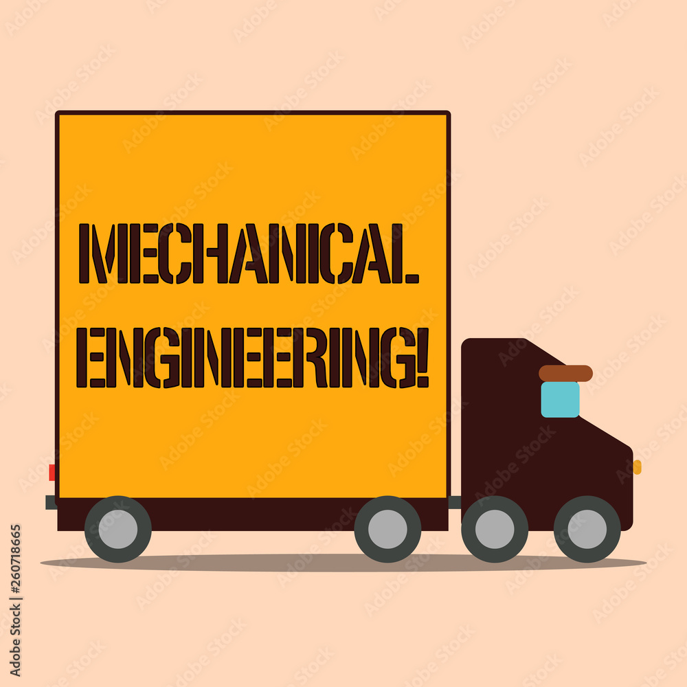 Poster text sign showing mechanical engineering. business photo text concerned with industrial application 