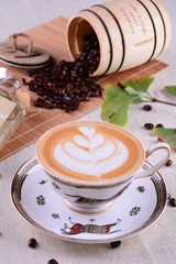 cup of coffee with chocolate and whipped cream