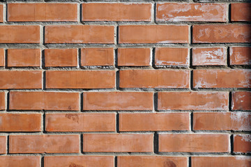 Background of ordinary red brick wall. City background