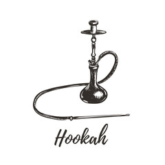  Hookah sketch hand drawing.