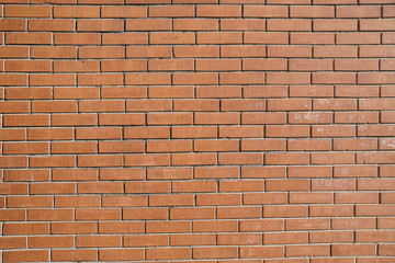 Background of ordinary red brick wall. City background