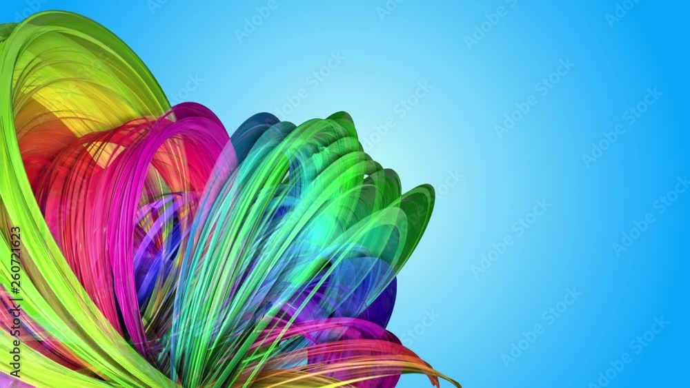 Aufkleber rainbow stripes are moving in a circle and twisting as abstract background. 26