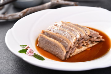 grilled salmon steak on white plate