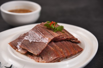 steak on a plate