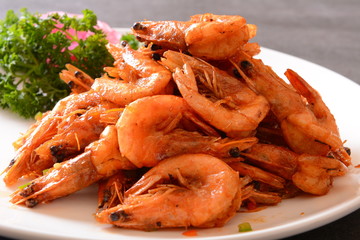 shrimps on a plate