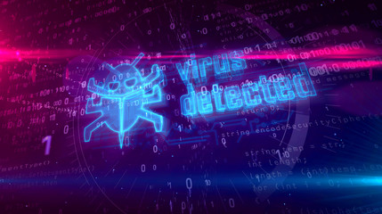 Virus detected hologram concept