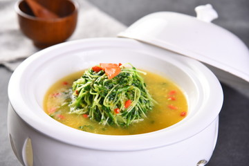vegetable soup in a bowl