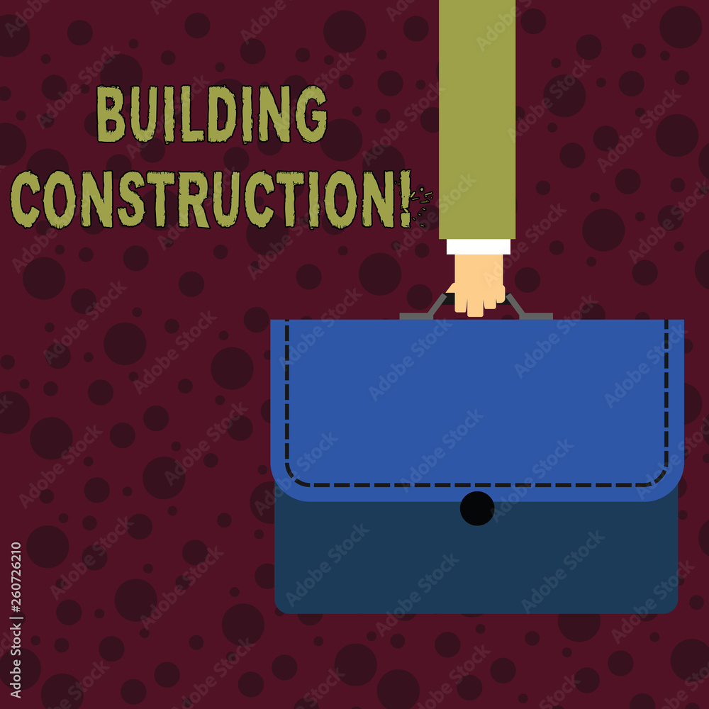Poster conceptual hand writing showing building construction. concept meaning process of adding structure t