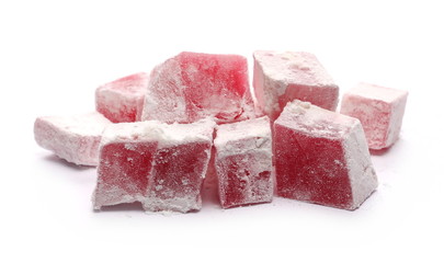 Turkish delight isolated on white background