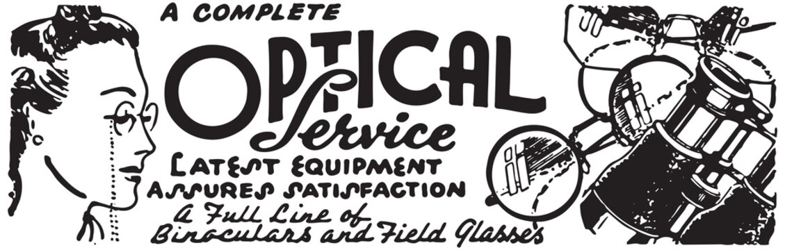 Optical Service - Retro Ad Art Banner