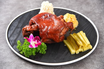 grilled chicken with vegetables