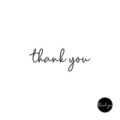 thank you lettering, handwritten and calligraphy vector illustration