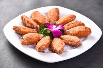 fried sausage on plate