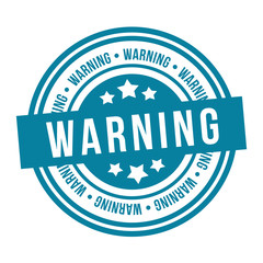 Warning Stamp. Eps10 Vector Badge.