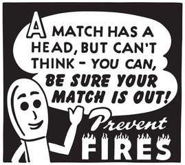 Prevent Fires - Retro Ad Art Banner