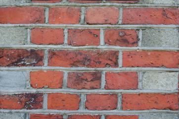 The texture of the bricks. Close-up. Decorative wall. Background.