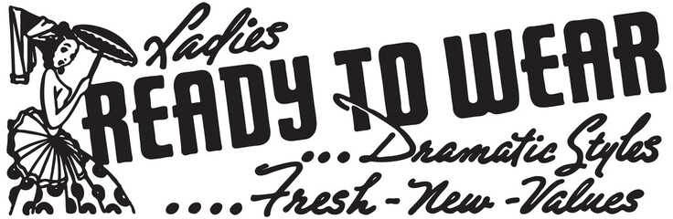 Ready To Wear - Retro Ad Art Banner