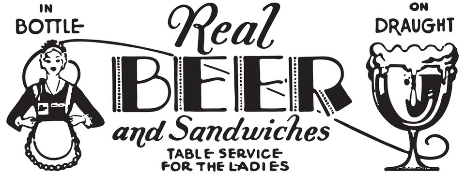Real Beer - Retro Ad Art Banner