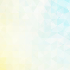 Abstract background consisting of pastel blue triangles. Geometric design for business presentations or web template banner flyer. Vector illustration