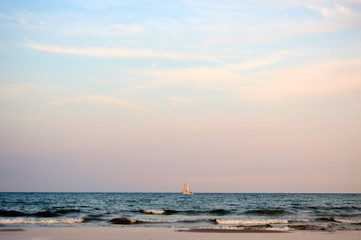 sunset on the beach