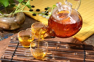 tea with lemon and honey