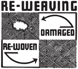 Fototapeta premium Reweaving - Retro Ad Art Banner