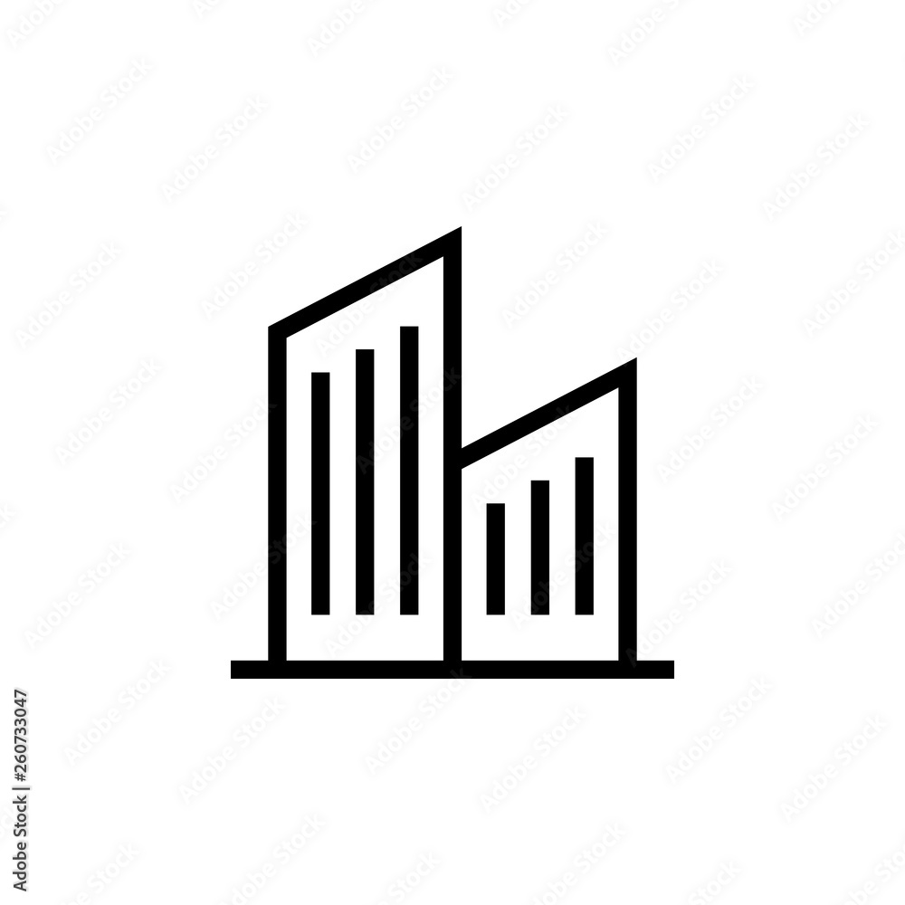 Aufkleber skyscraper, building icon. element of building icon. thin line icon for website design and developme