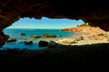 Typical area with coves of mediterranean beach in Spain. Oropesa del Mar, Castellon, Renegá...