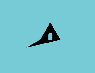 Fototapeta premium Geometric logo icon camping tent