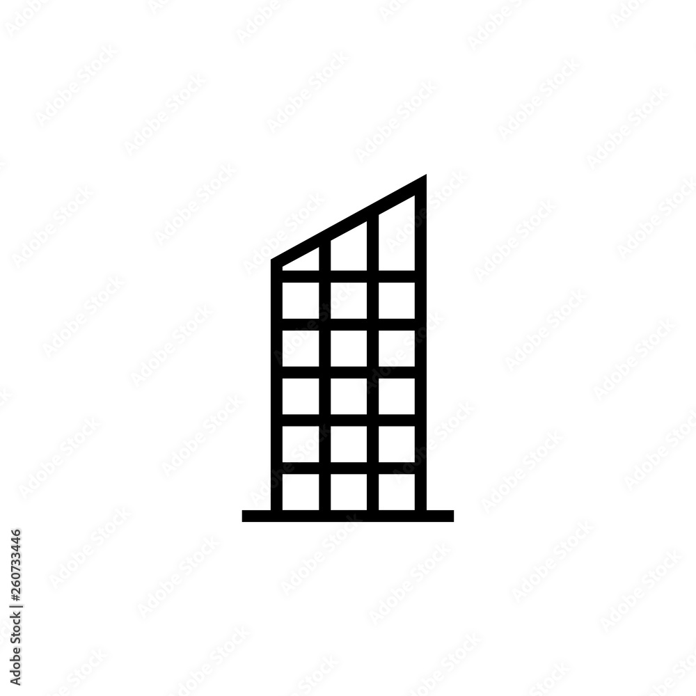 Aufkleber skyscraper, building icon. element of building icon. thin line icon for website design and developme
