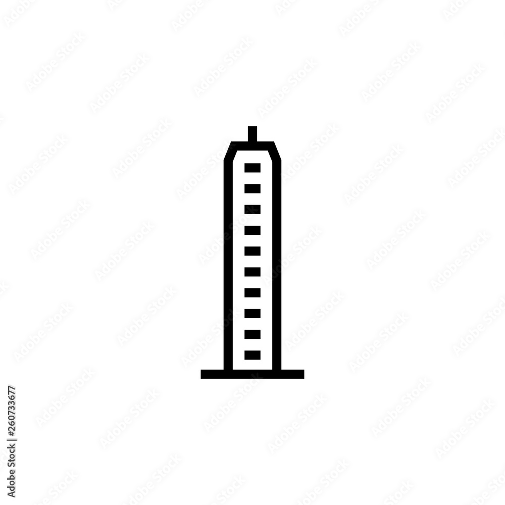 Aufkleber skyscraper, building icon. element of building icon. thin line icon for website design and developme