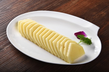 steak with potatoes and vegetables on plate